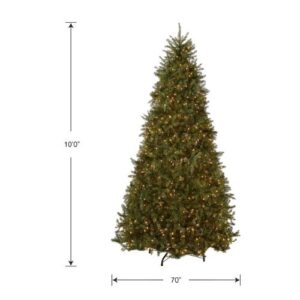 10-Foot Pre-Lit Artificial Christmas Tree with White Lights