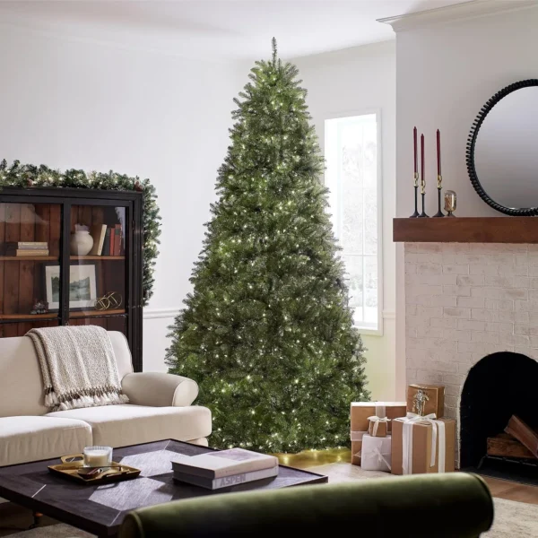 10-Foot Pre-Lit Artificial Christmas Tree with Dual Color LED Lights - Image 2