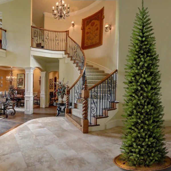 10-Foot Slim Artificial Christmas Tree – Kingswood Fir Style - Image 2