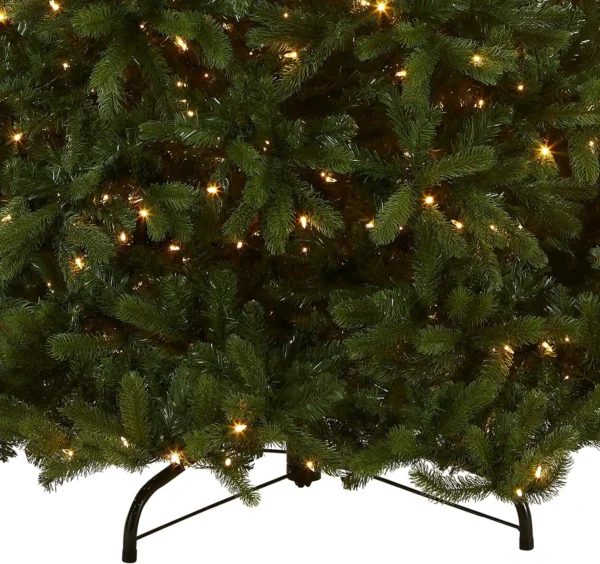 10-Foot Downswept Artificial Christmas Tree with Dual Color LED Lights - Image 2