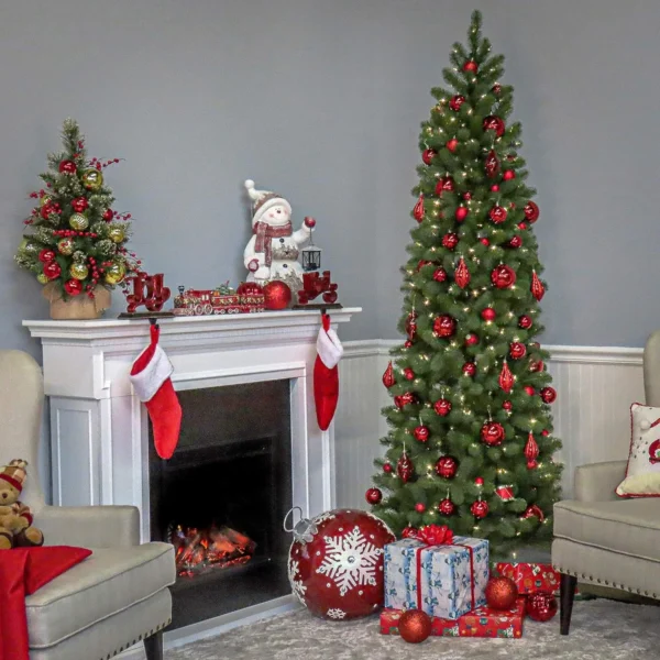 9-Foot Pencil Slim Artificial Christmas Tree - Image 4