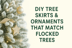 DIY Tree Skirts & Ornaments That Match Flocked Trees
