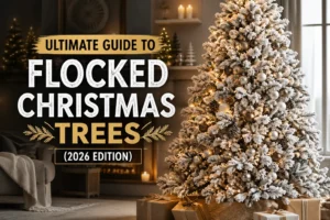 Cozy Christmas tree with festive decor