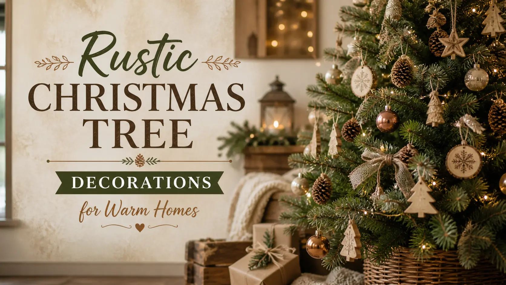 Rustic Christmas Tree Decorations for Warm Homes