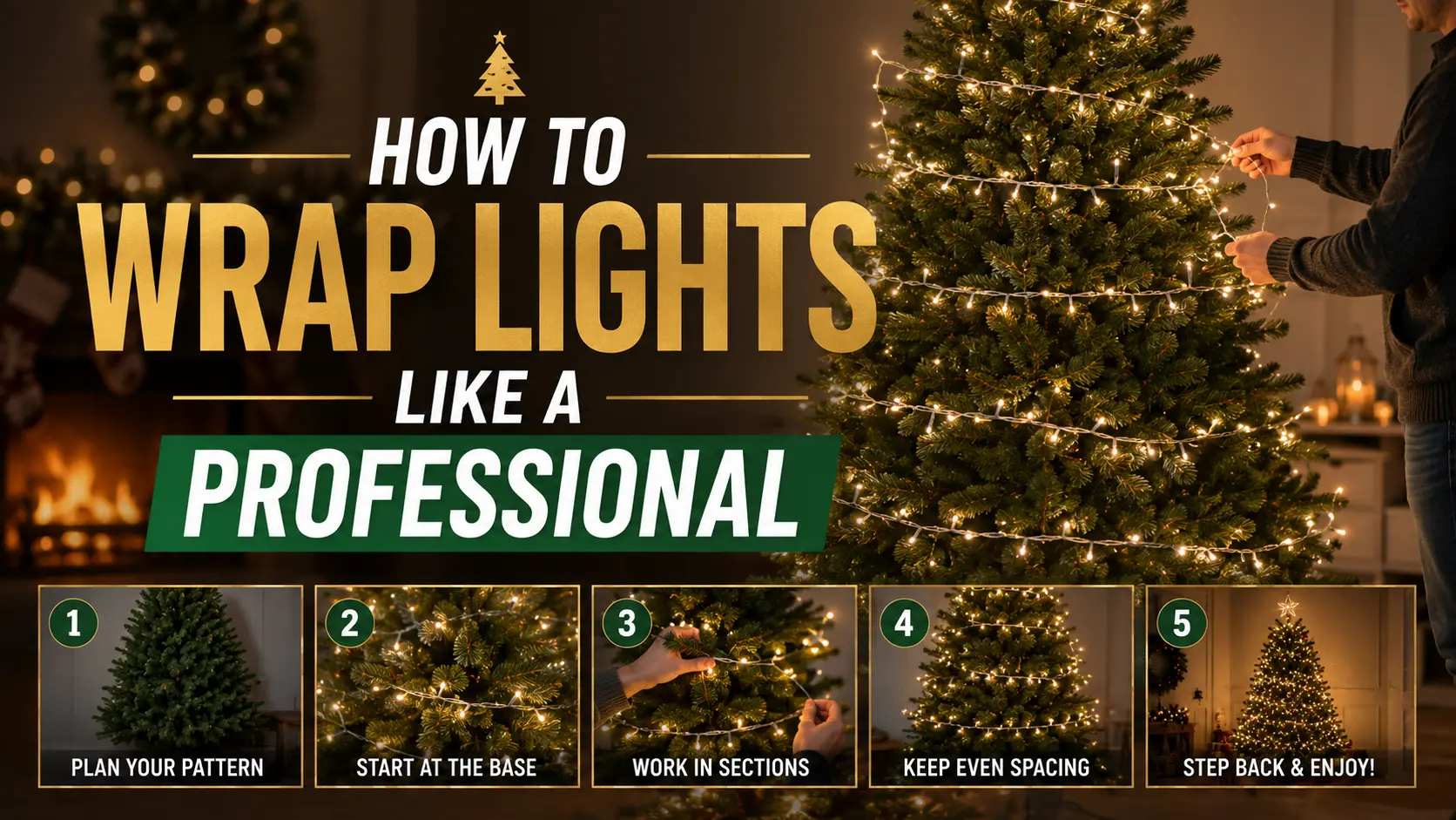 How to Wrap Christmas Tree Lights Like a Professional