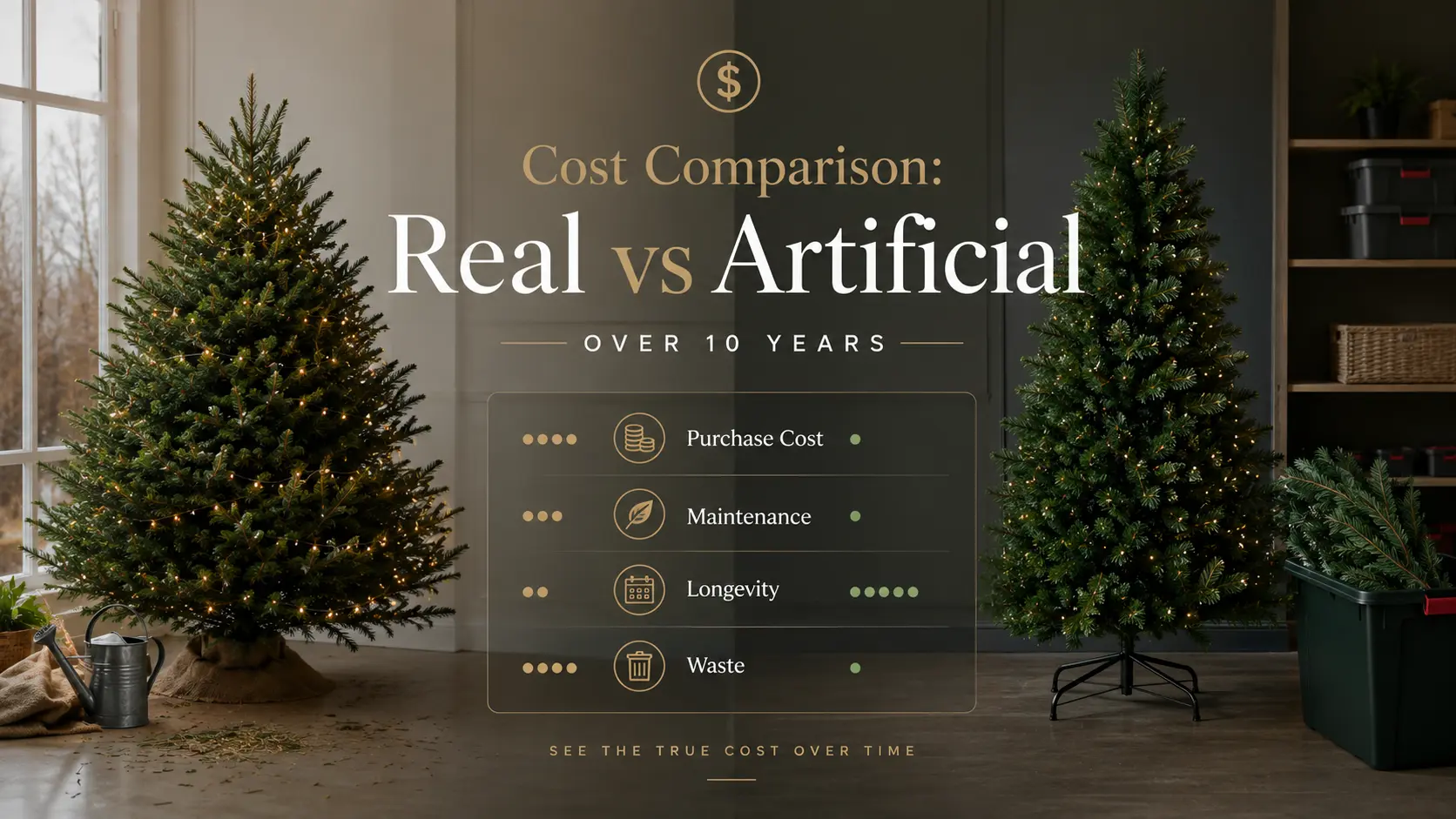Cost Comparison: Real vs Artificial Christmas Trees Over 10 Years